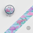 BGM Clear Washi Tape 30mm Iris Flower