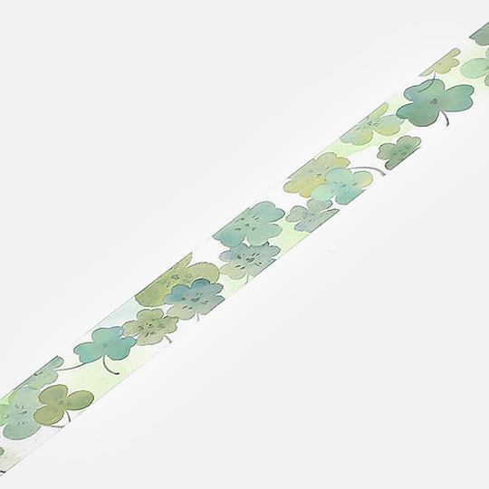BGM Clear Washi Tape 20mm Four-Leaf Clover