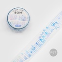 BGM Clear Washi Tape 20mm Dwarfs' March