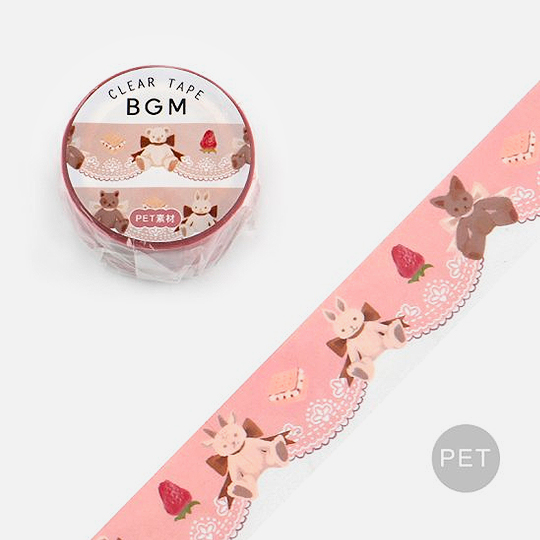 BGM Clear Washi Tape 20mm Plush Soft Toy