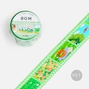 BGM Clear Washi Tape 30mm Green Flim