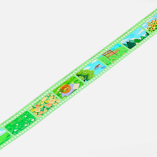 BGM Clear Washi Tape 30mm Green Flim