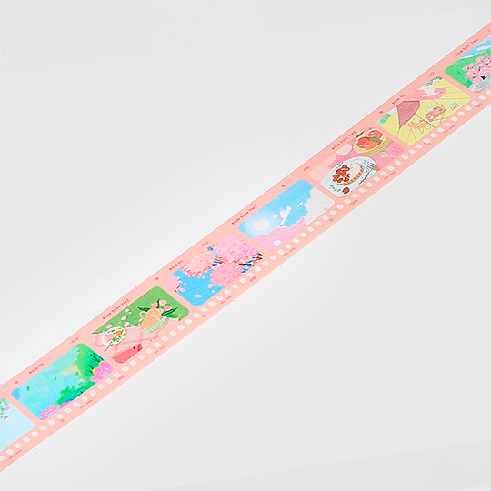 BGM Clear Washi Tape 30mm Pink Flim