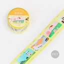 BGM Clear Washi Tape 30mm Yellow Flim