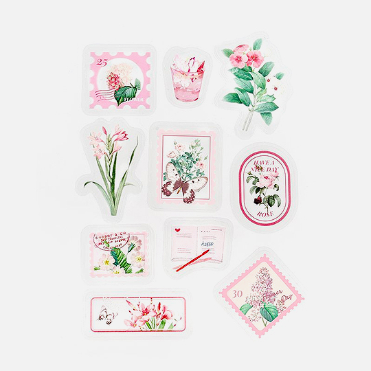 BGM Deco Sticker Decoration Post Office Garden Pink