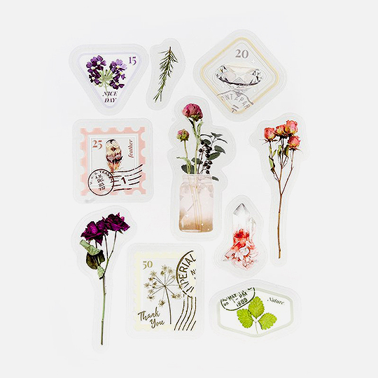 BGM Deco Sticker Decoration Post Office Garden Dried Flower