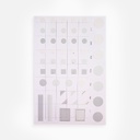 WORLD CRAFT Seal & Monthly Sheet Craft Sticker Light Beige