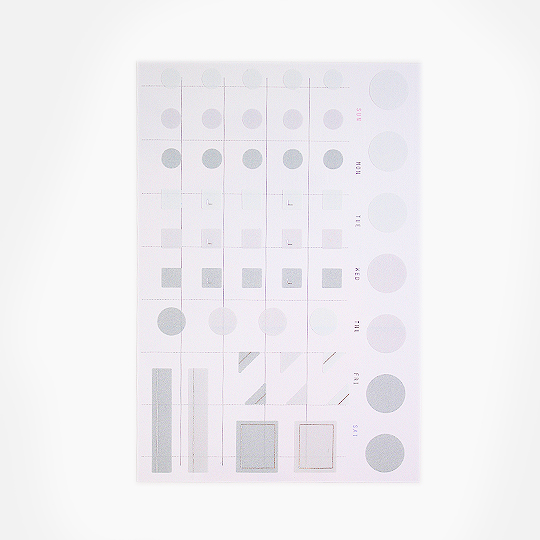 WORLD CRAFT Seal & Monthly Sheet Craft Sticker Light Blue