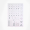 WORLD CRAFT Seal & Monthly Sheet Craft Sticker Light Blue