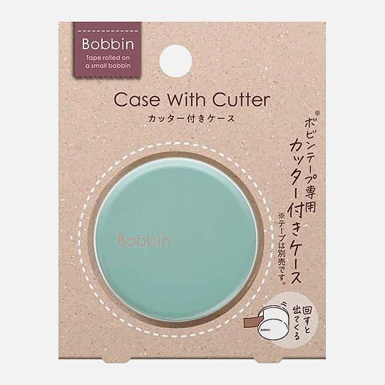 KOKUYO Bobbin Masking Tape Case with Cutter Blue Green