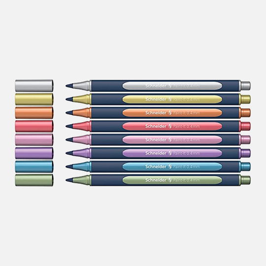 SCHNEIDER Paint-It Metallic Roller Pen Set x 8