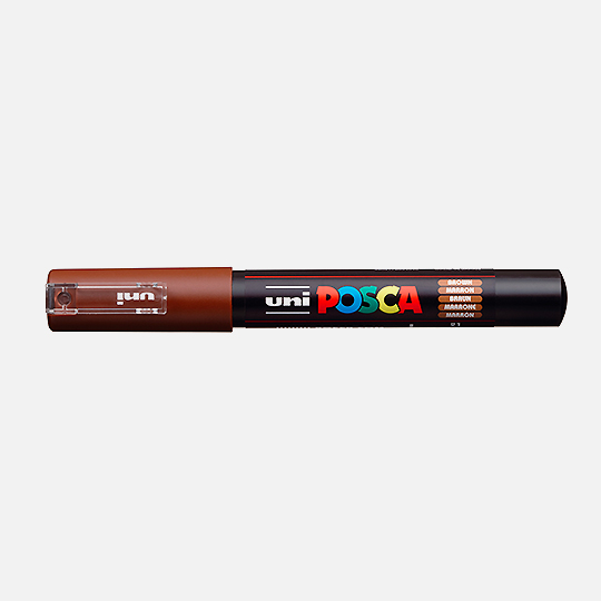 UNI Posca Extra Fine Marker Brown