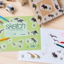 OKINA Dinosaur Washi Tape 30mm x 7m Stegosaurus