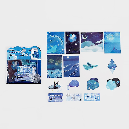 BGM Travel Diary Deco Sticker Phantom Journey Galaxy