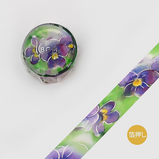 BGM Washi Tape 20mm Flower Violet