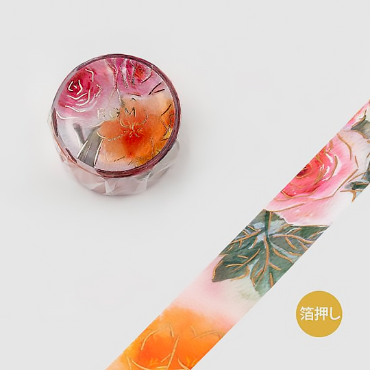 BGM Washi Tape 20mm Flower Rose