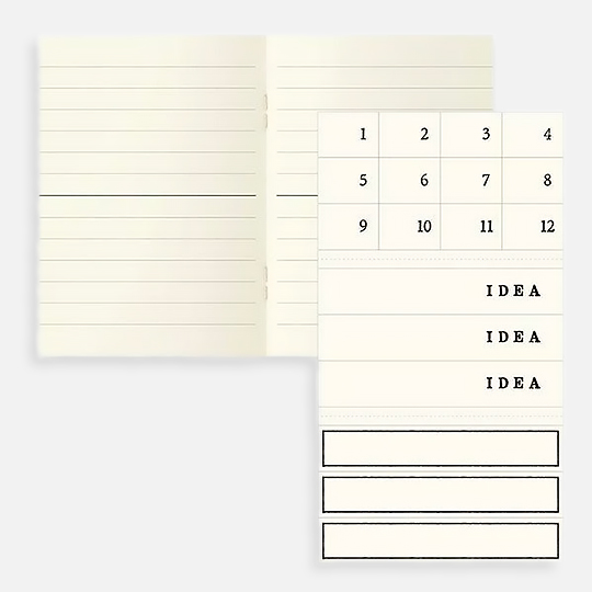 MIDORI MD Lined Notebook Light 52gsm A7 x 48 x 3