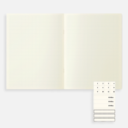 MIDORI MD Grid Notebook Light 52gsm A4 x 48 x 3