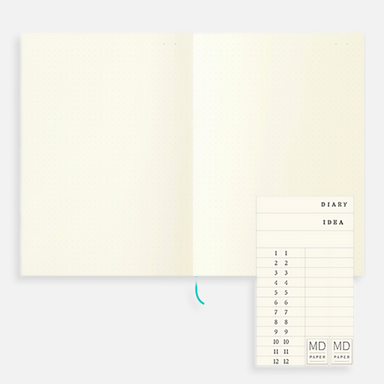 MIDORI MD Dot Grid Journal Notebook 52gsm A5 x 96