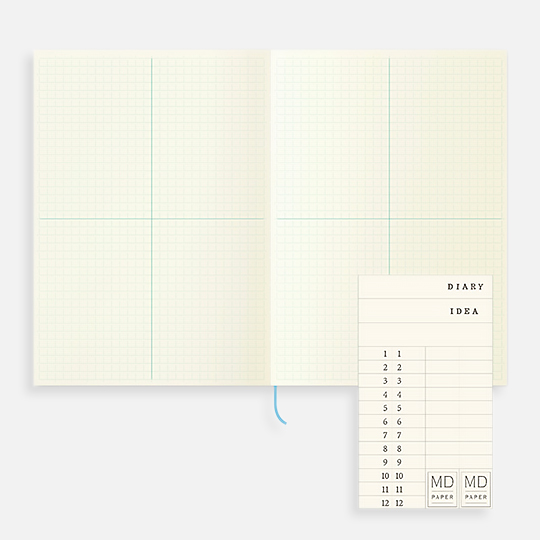 MIDORI MD Grid Block Journal Notebook 52gsm A5 x 96