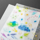 MIDORI Transfer Sticker 2635  Watercolor Starry Sky
