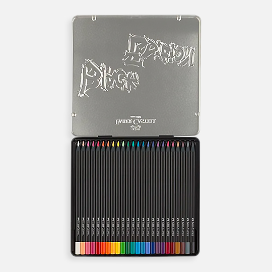 FABER-CASTELL Black Edition Color Pencil Tin Set x 24