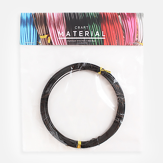 OVJ Aluminium Wire 1mm x 10m Black