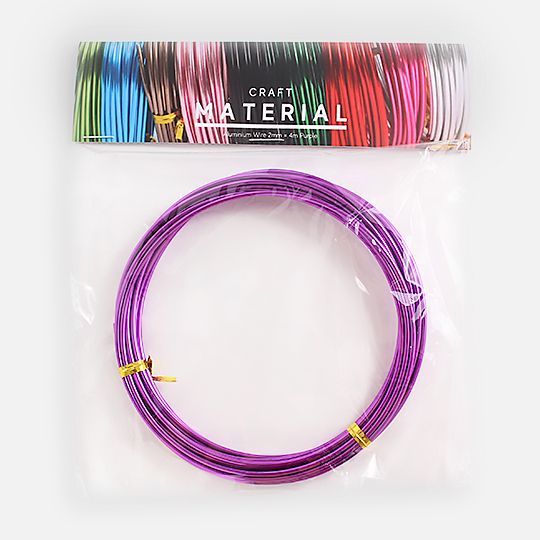 OVJ Aluminium Wire 2mm x 4m Purple