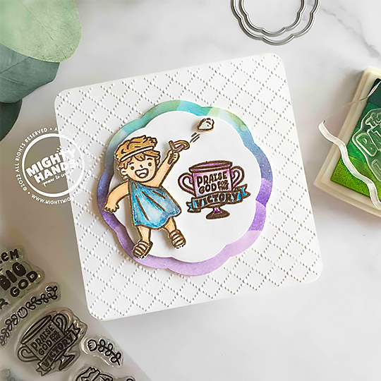 MIGHTY HANDS Clear Stamp 4” x 6” King David