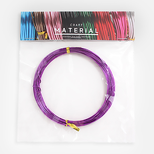 OVJ Aluminium Wire 1mm x 10m Purple