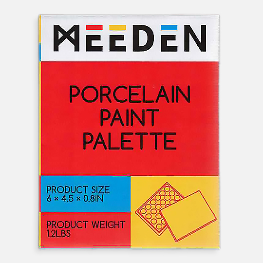 MEEDEN 24-Well Porcelaine Palette With Cover