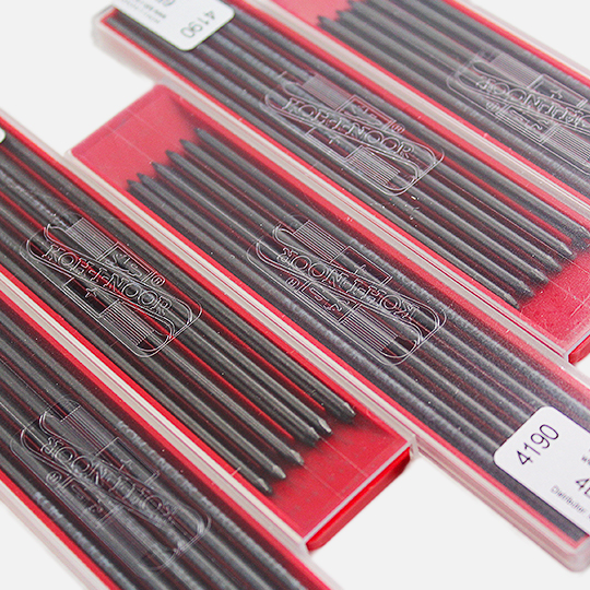 KOH-I-NOOR Graphite Lead 2mm 6B x 12