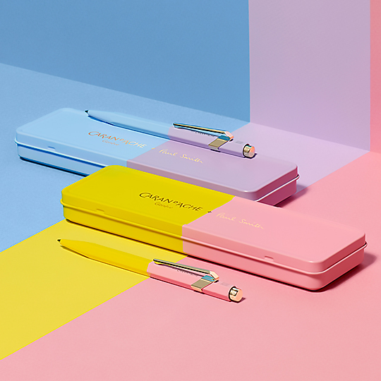 CARAN D'ACHE Paul Smith 849 Special Edition Ball Point Pen Chartreuse / Rose Box