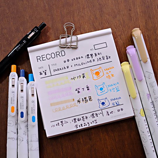 ZEBRA Sarasa-R White Series Roller Pen 0.4mm Blue Gray