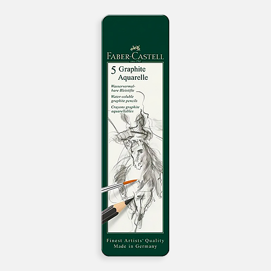 FABER-CASTELL Water-Soluble Graphite Pencil Set x 5