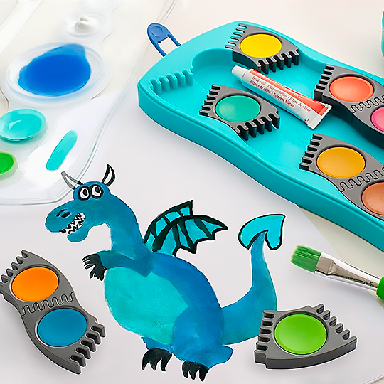 FABER-CASTELL Connector Paint Box Turquoise Set x 13