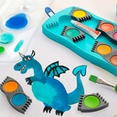 FABER-CASTELL Connector Paint Box Turquoise Set x 13