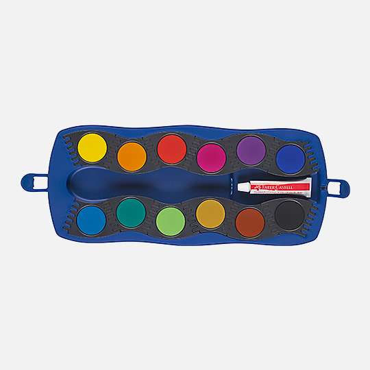 FABER-CASTELL Connector Gouache Paint Blue Box Set x 12