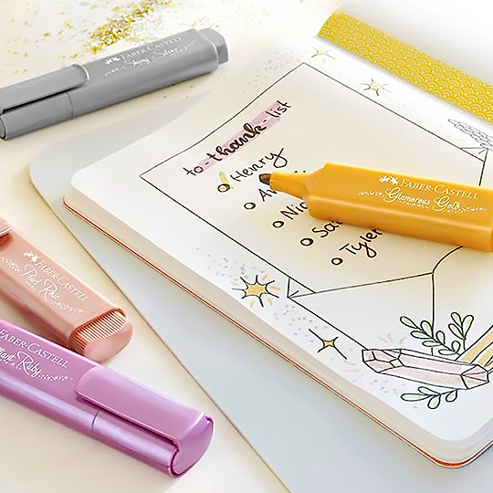 FABER-CASTELL Textliner Metallic Set x 5