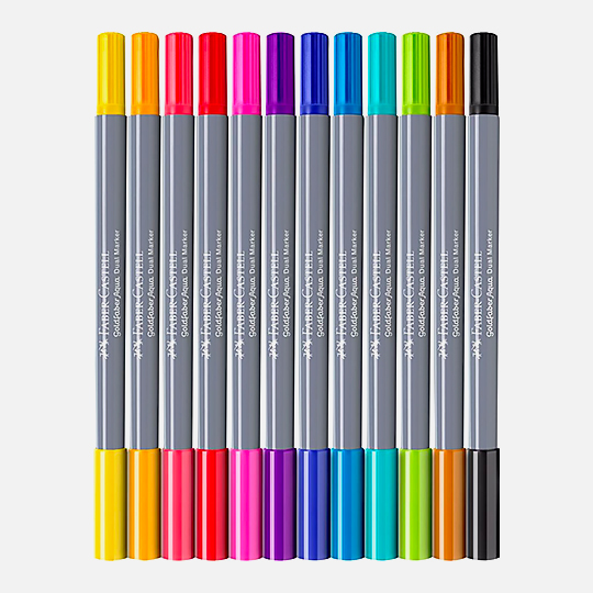 FABER-CASTELL Goldfaber Aqua Dual Marker Set x 12
