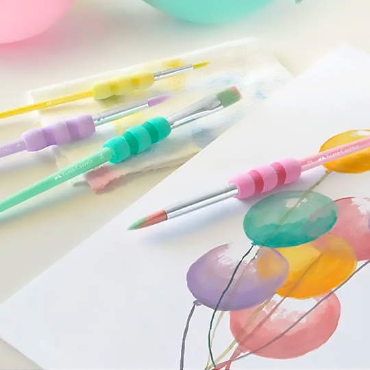FABER-CASTELL Grip Paint Brush Pastel Color Set x 4