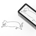MIDORI Paintable Stamp Pre-inked Half Size Cat