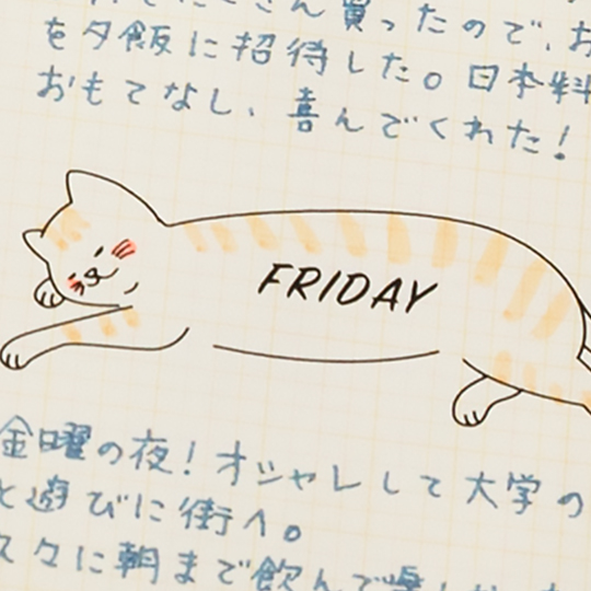 MIDORI Paintable Stamp Pre-inked Half Size Cat