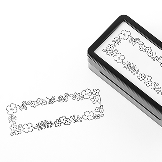 MIDORI Paintable Stamp Pre-inked Half Size Flower