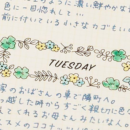 MIDORI Paintable Stamp Pre-inked Half Size Flower