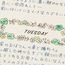 MIDORI Paintable Stamp Pre-inked Half Size Flower