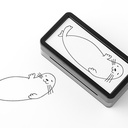 MIDORI Paintable Stamp Pre-inked Half Size Seal