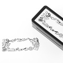 MIDORI Paintable Stamp Pre-inked Half Size Stationery