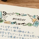 MIDORI Paintable Stamp Pre-inked Half Size Stationery