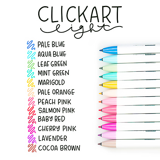 ZEBRA Clickart Water-Based Marker Light Set x 12